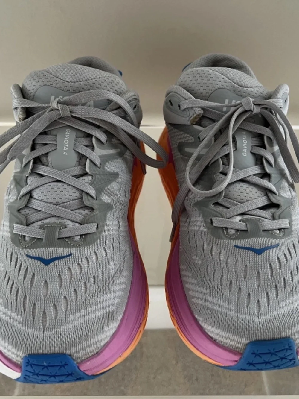 Hoka One Giviot 4 Womens Size 8B Shoes Gray Pink Running GYm Comfort Shoes